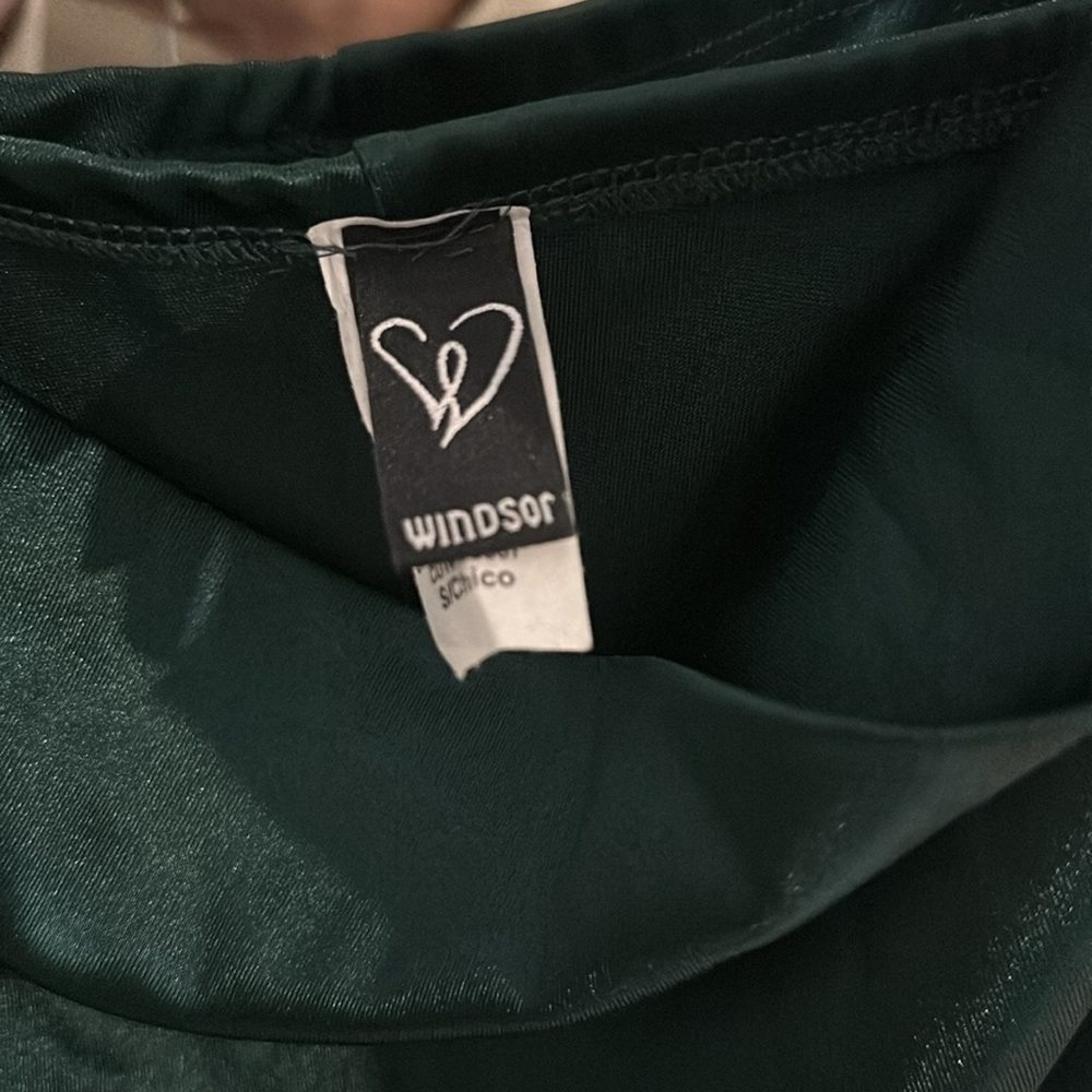 Hunter Green Cowl Neck Midi Dress - Picture 3 of 4